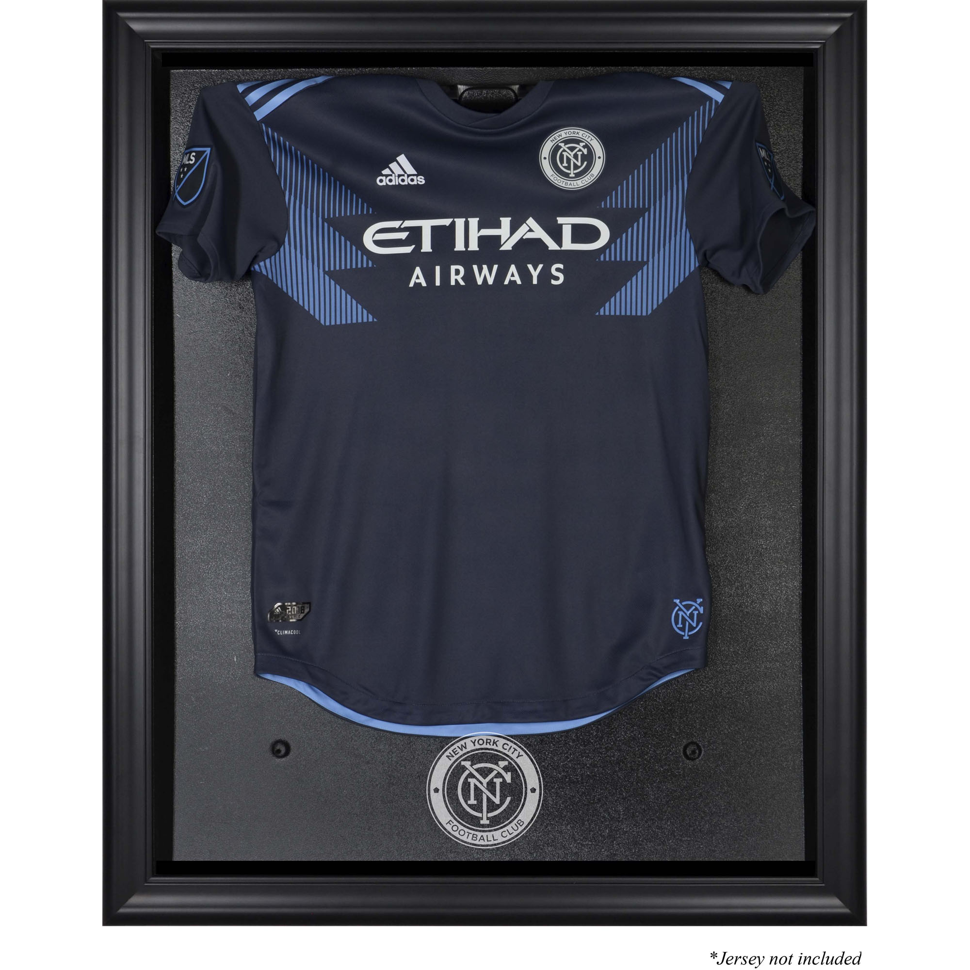 New York City FC Black Framed Team Logo Jersey Display Case