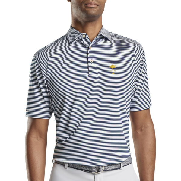 Men's Peter Millar Navy 2020 Ryder Cup Trophy Collection Jubilee Stripe Polo - Image 4