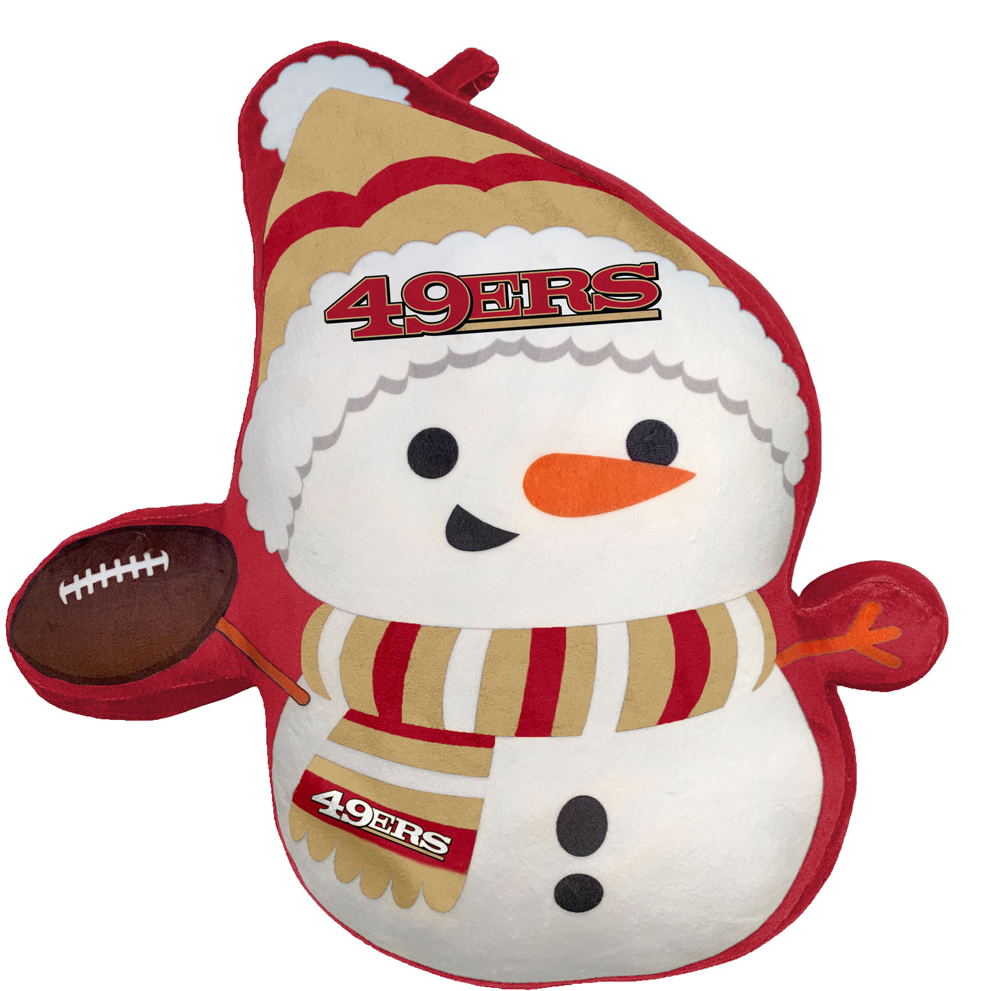 San Francisco 49ers Holiday Snowman Plushlete Pillow