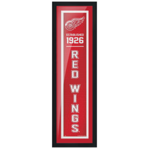 Detroit Red Wings 6" x 22" Established Framed Artwork
