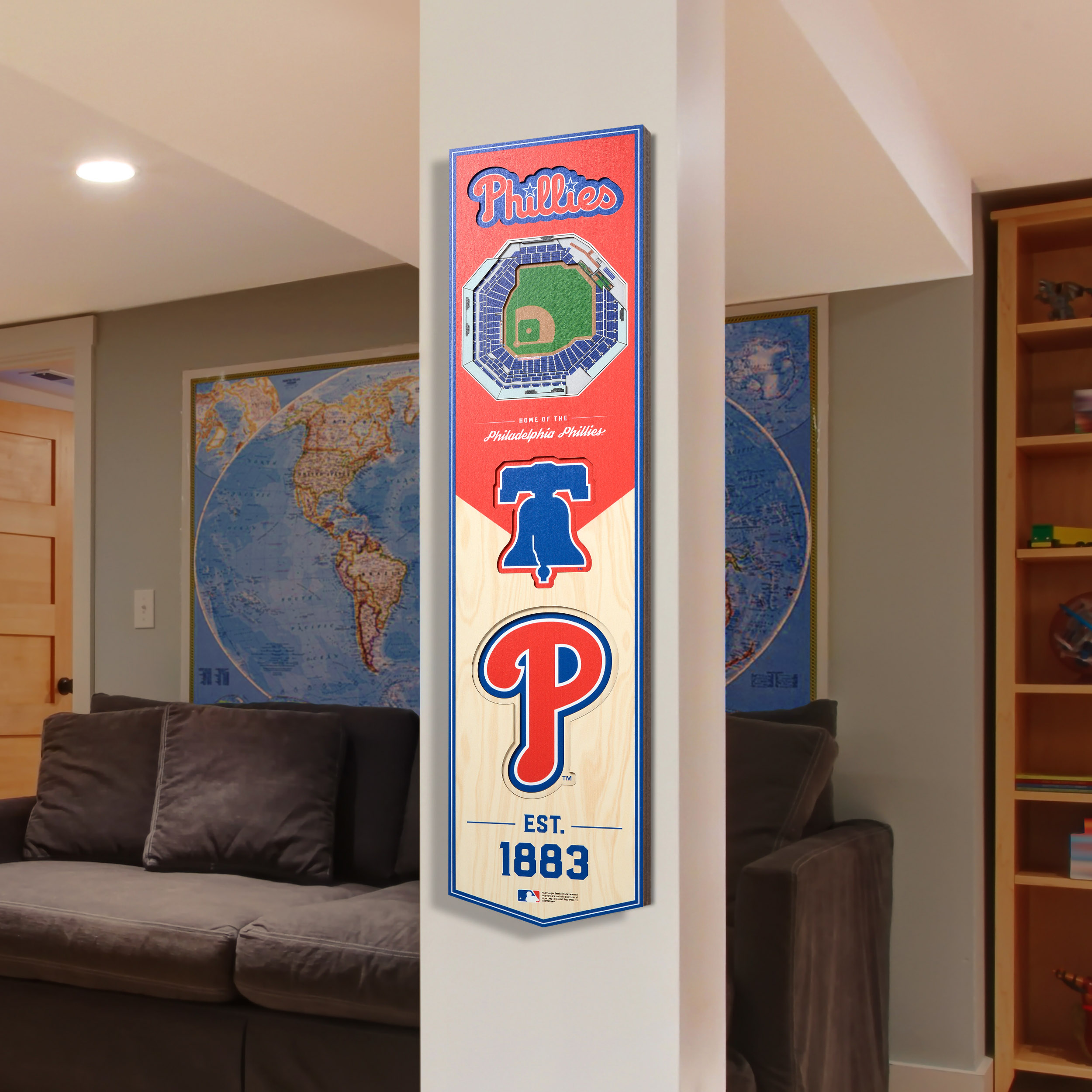 Philadelphia Phillies 8'' x 32'' 3D StadiumView Banner - Image 4