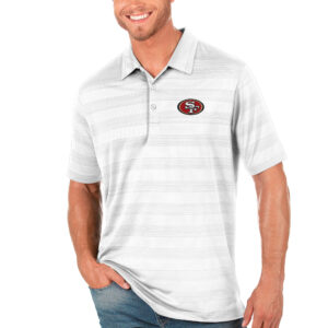 Men's Antigua White San Francisco 49ers Compass Polo