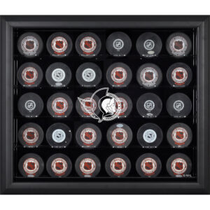 Ottawa Senators Black Framed (2020-Present) 30-Puck Display Case