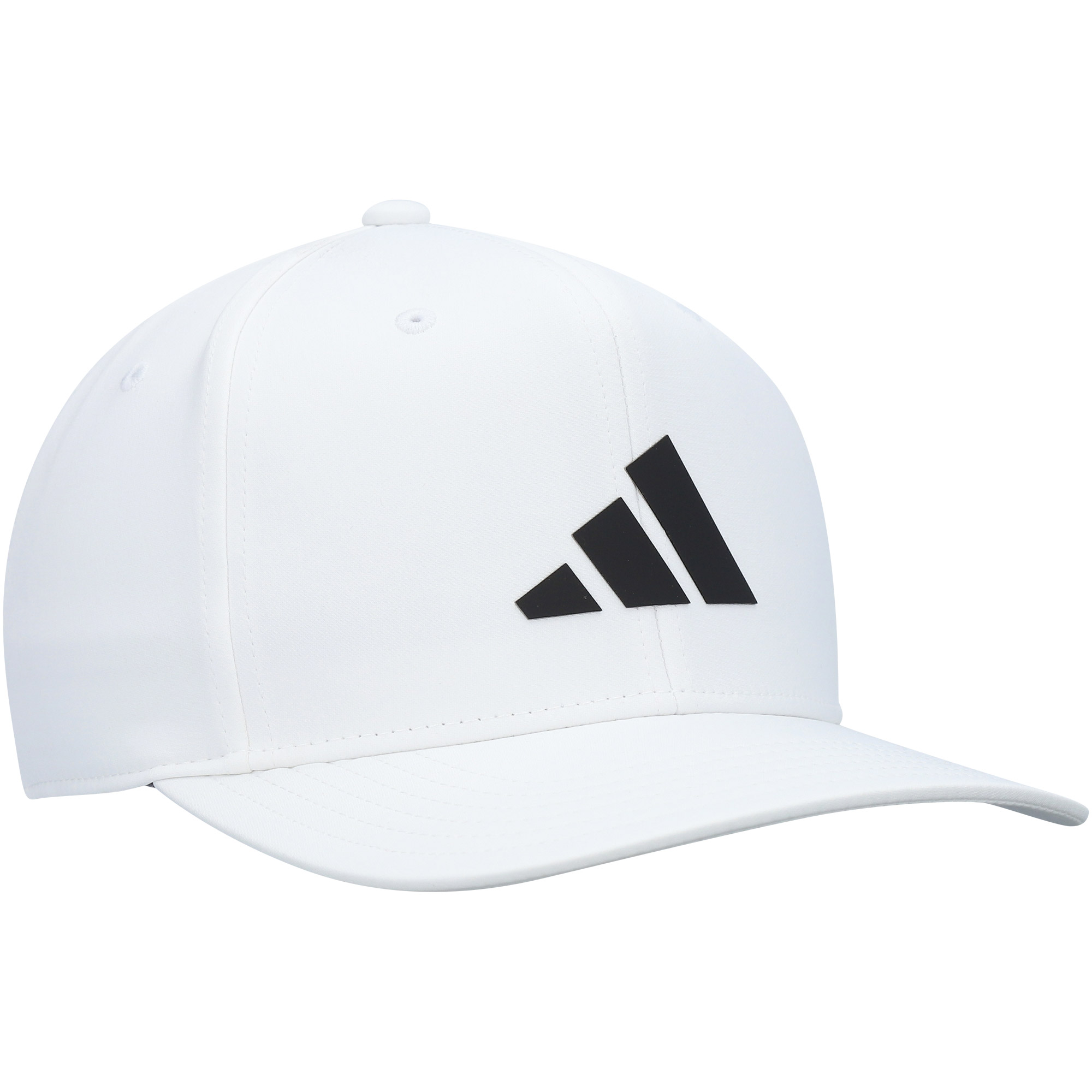 Men's adidas White 3-Bar AEROREADY Snapback Hat - Image 4