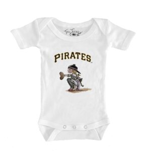 Infant Tiny Turnip White Pittsburgh Pirates Kate the Catcher Bodysuit