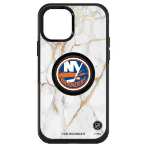 OtterBox Black New York Islanders Otter+Pop PopSocket Symmetry Marble Design iPhone Case