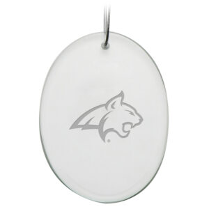 Montana State Bobcats 2.75'' x 3.75'' Glass Oval Ornament