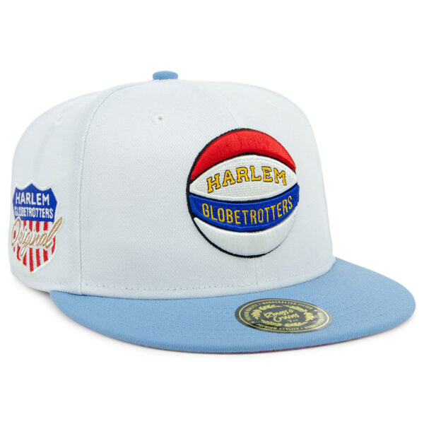Men's Rings & Crwns White Harlem Globetrotters Fitted Hat - Image 4