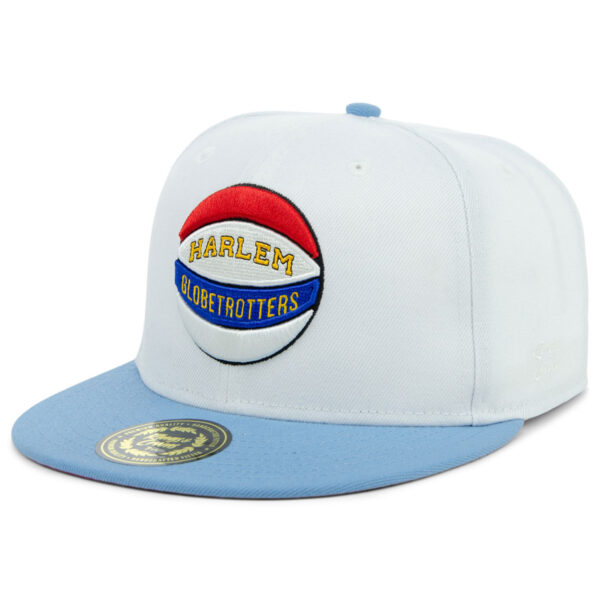 Men's Rings & Crwns White Harlem Globetrotters Fitted Hat