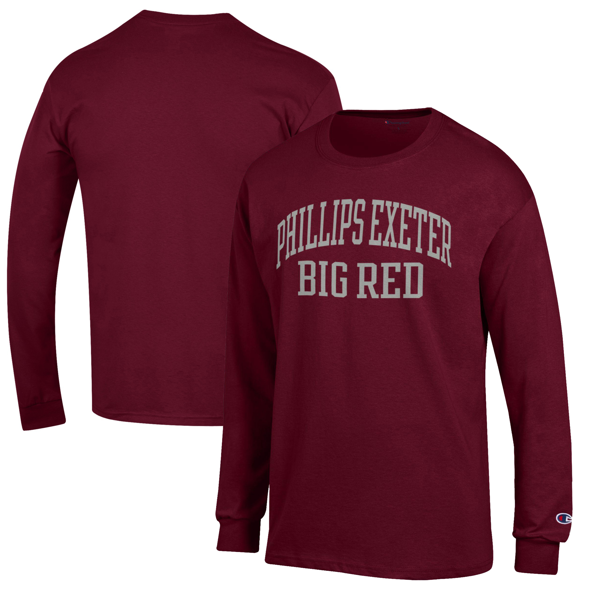 Men's Champion Maroon Phillips Exeter Academy Big Red Jersey Long Sleeve T-Shirt