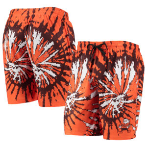 Men's FOCO Orange Cleveland Browns Retro Static Mesh Lounge Shorts