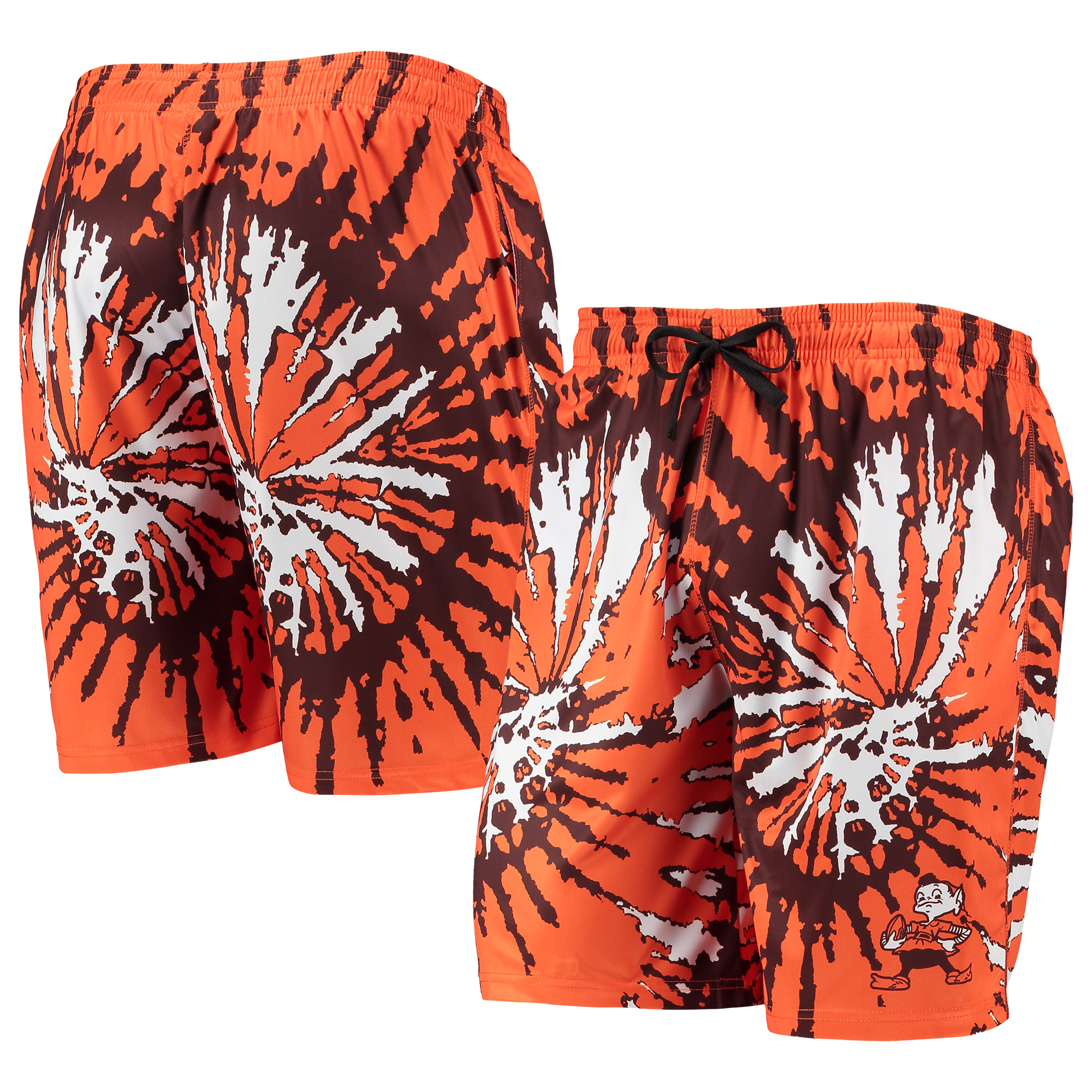 Men's FOCO Orange Cleveland Browns Retro Static Mesh Lounge Shorts