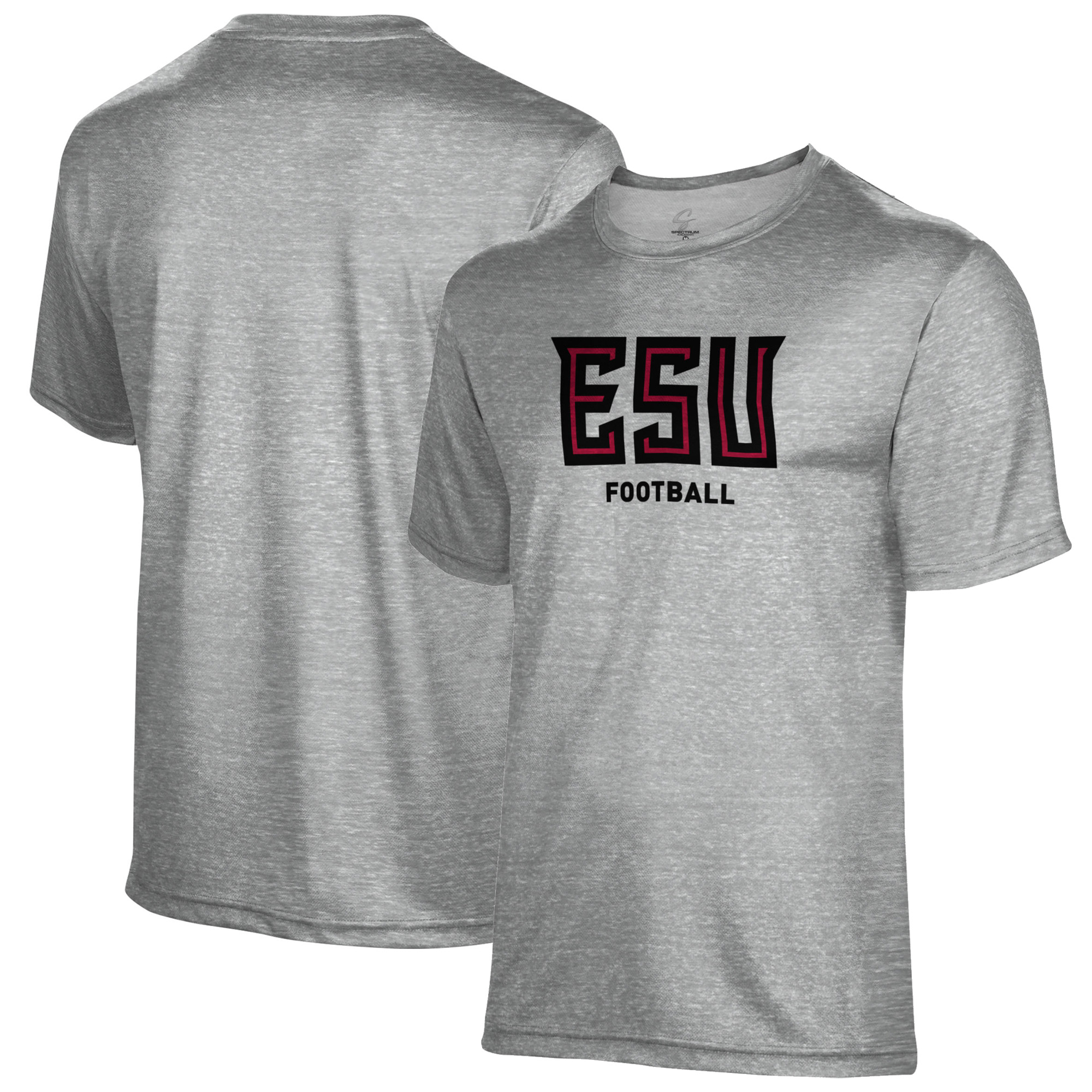 Men's Gray East Stroudsburg Warriors Football Name Drop T-Shirt