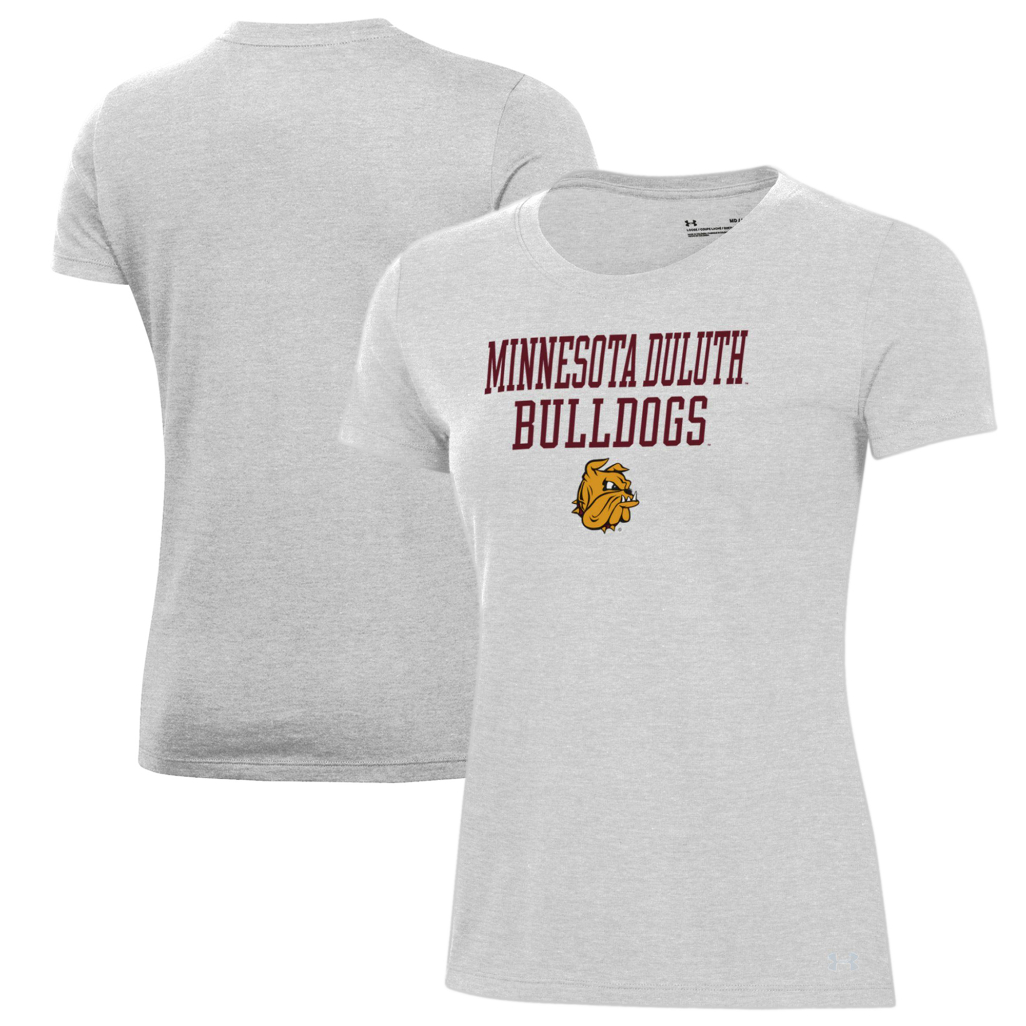 Women's Under Armour Gray Minnesota Duluth Bulldogs Performance T-Shirt - Image 2