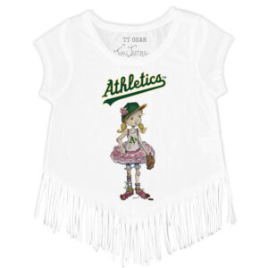 Girls Youth Tiny Turnip White Athletics Babes Fringe T-Shirt