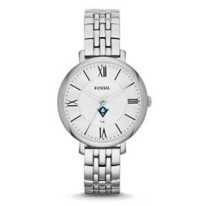 Women's Fossil Silver UNC Wilmington Seahawks Jacqueline Stainless Steel Watch