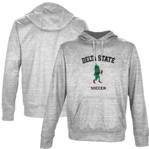 Men's ProSphere Gray Delta State Statesmen Soccer Name Drop Pullover Hoodie