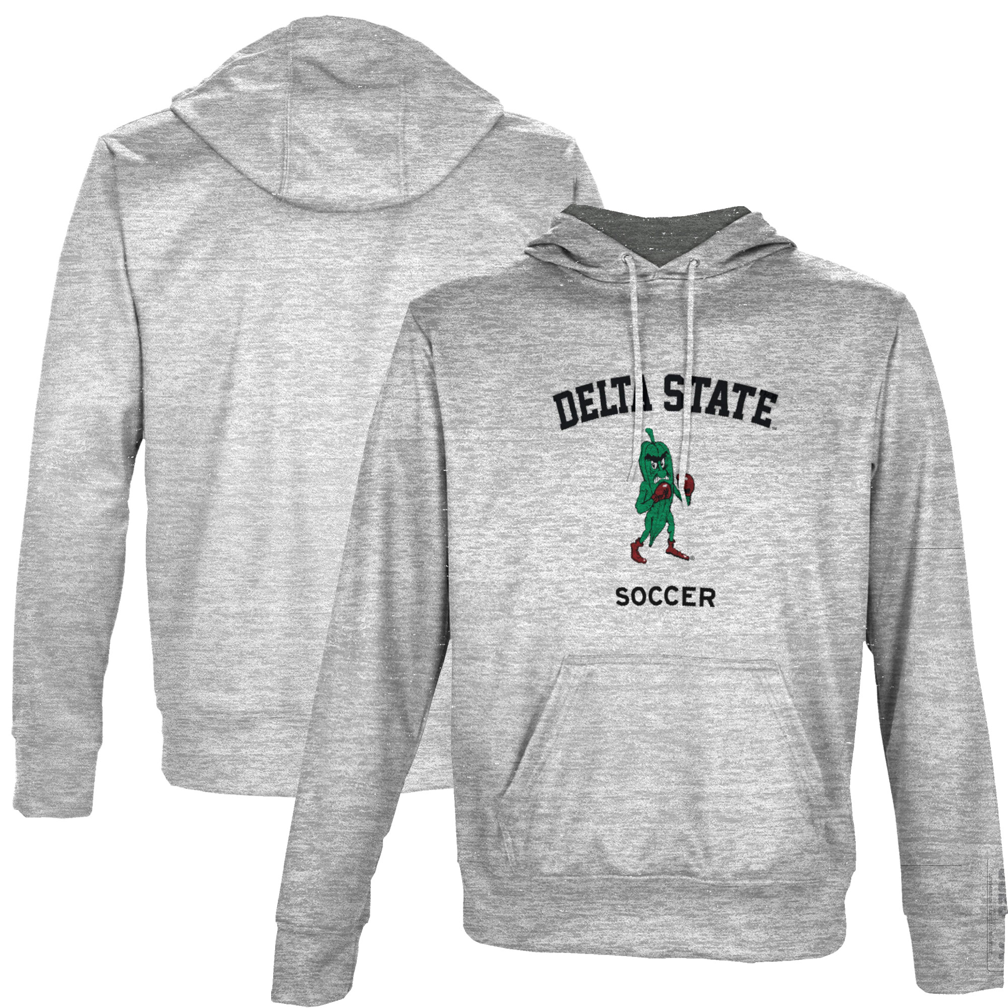 Men's ProSphere Gray Delta State Statesmen Soccer Name Drop Pullover Hoodie