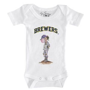 Infant Tiny Turnip White Milwaukee Brewers Bubbles Bodysuit