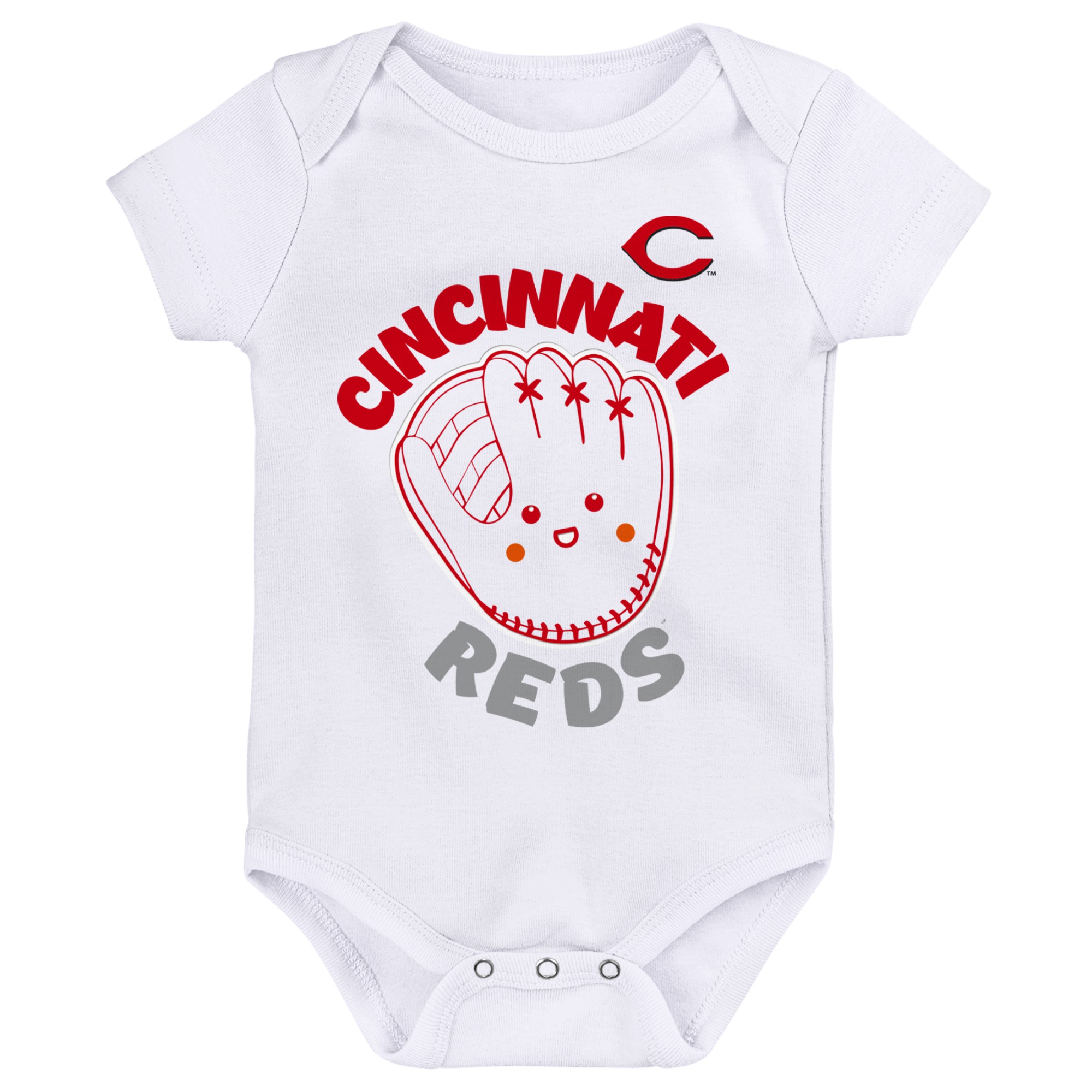 Infant Red/White/Heathered Gray Cincinnati Reds 3-Pack Change Up Bodysuit Set - Image 7
