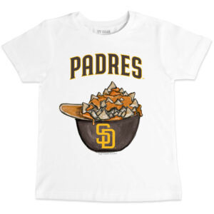 Toddler Tiny Turnip White San Diego Padres Nacho Helmet T-Shirt