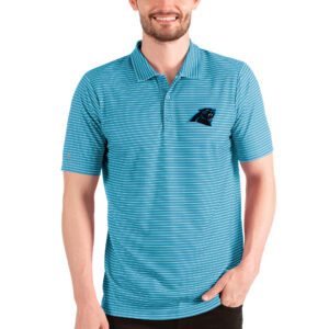 Men's Antigua Light Blue Carolina Panthers Esteem Polo