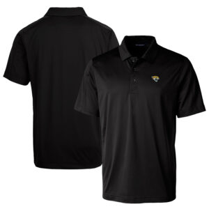 Men's Cutter & Buck Black Jacksonville Jaguars Prospect Textured Stretch Polo