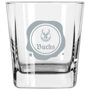 Milwaukee Bucks 14oz. Frost Stamp Old Fashioned Glass