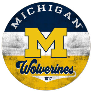Michigan Wolverines 20'' x 20'' Retro Logo Circle Sign