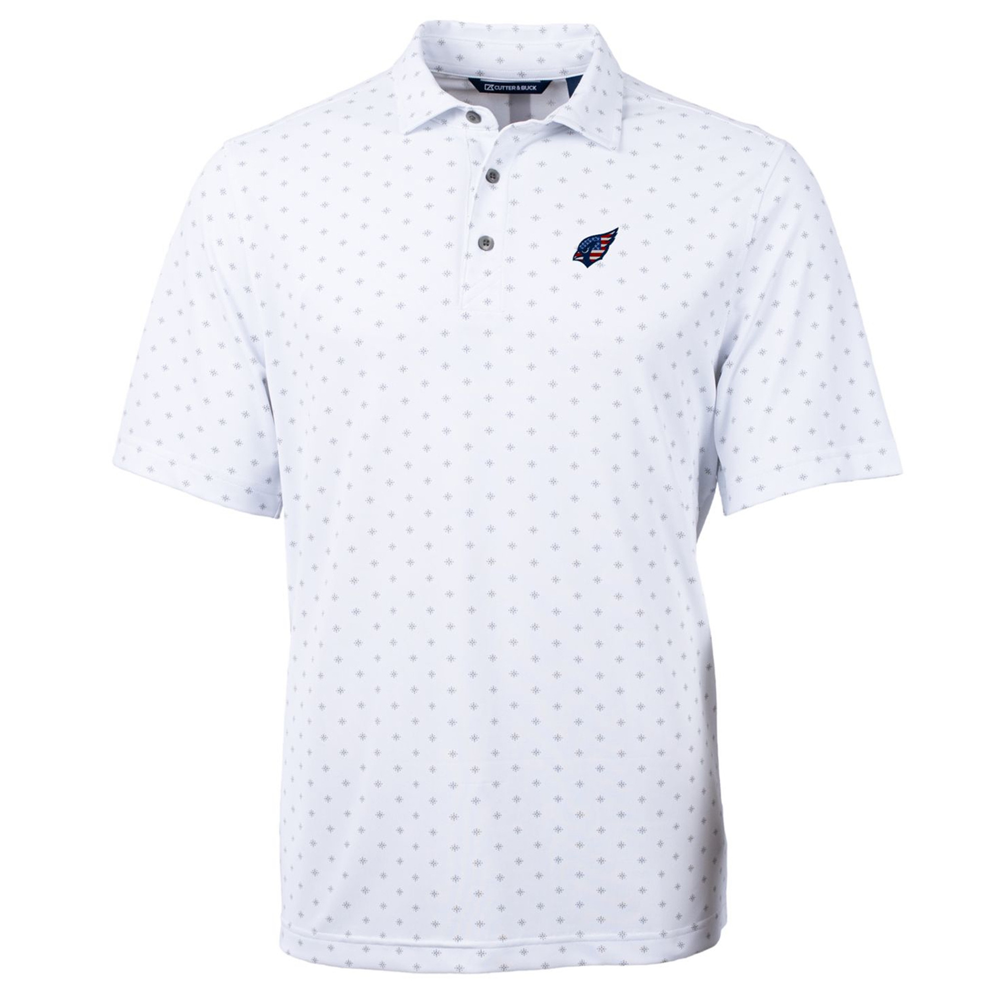 Men's Cutter & Buck White Arizona Cardinals Big & Tall Virtue Eco Pique Tile Print Recycled Polo - Image 6