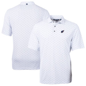 Men's Cutter & Buck White Arizona Cardinals Big & Tall Virtue Eco Pique Tile Print Recycled Polo