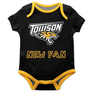 Infant Black Towson Tigers New Fan Bodysuit