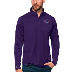 Men's Antigua Purple Halifax Thunderbirds Tribute Quarter-Zip Pullover Top