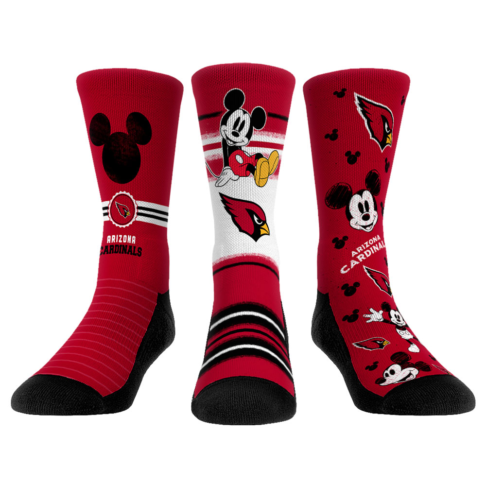 Youth Rock Em Socks Arizona Cardinals Disney Three-Pack Crew Socks Set - Image 6