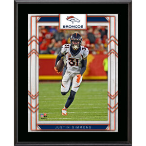Justin Simmons Denver Broncos Framed 10.5" x 13" Sublimated Player Plaque