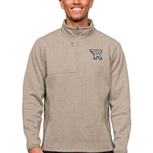 Men's Antigua Tan Rochester Knighthawks Course Quarter-Zip Pullover Top