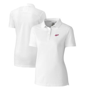 Women's Cutter & Buck White New Mexico State Aggies Advantage Tri-Blend Pique Polo