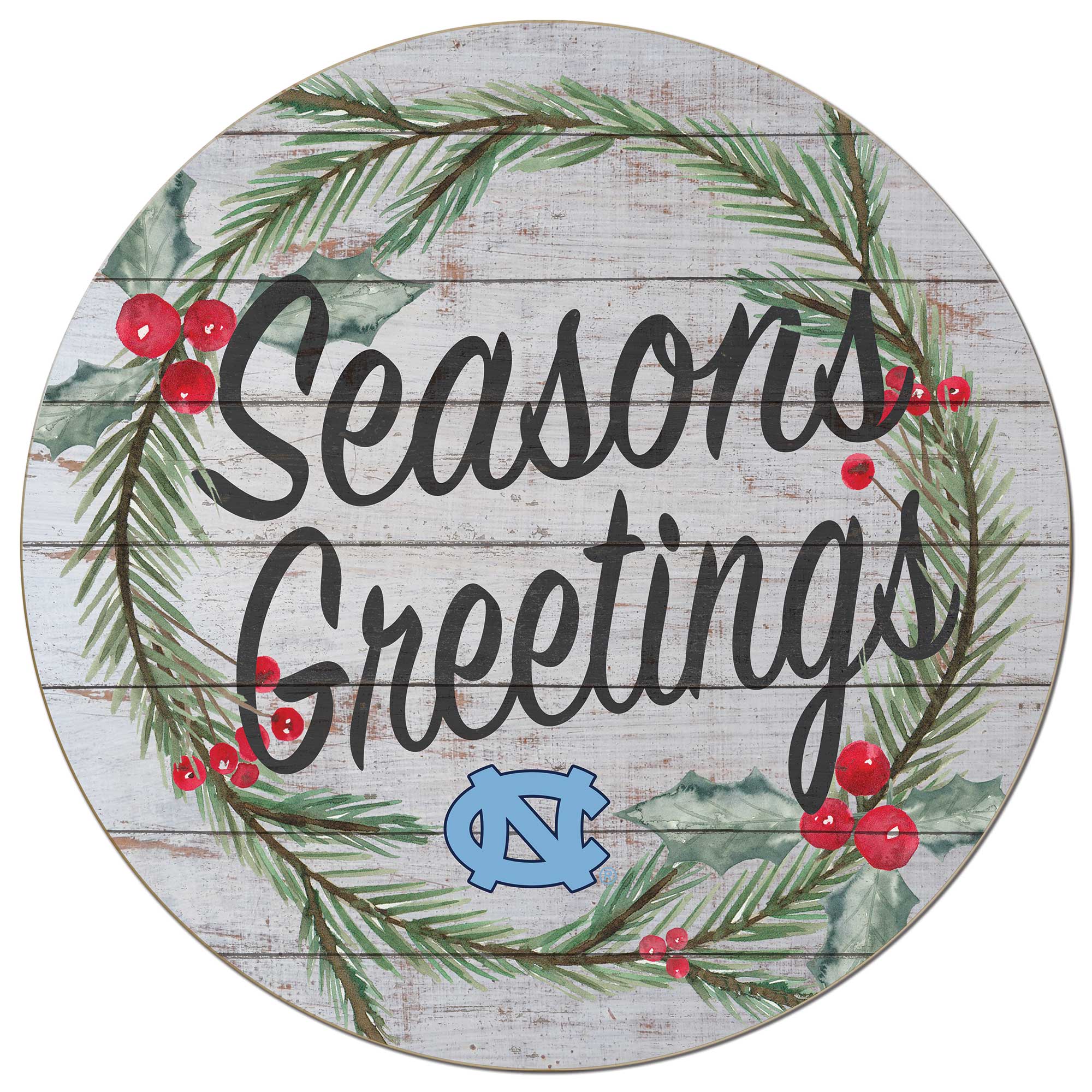 North Carolina Tar Heels 20'' x 20'' Season's Greetings Circle - Image 4
