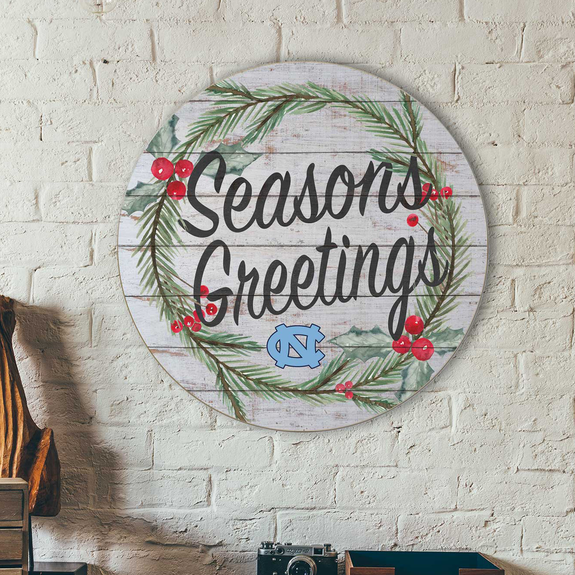 North Carolina Tar Heels 20'' x 20'' Season's Greetings Circle - Image 5