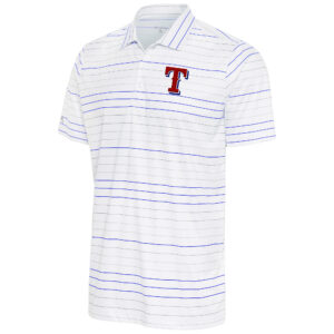 Men's Antigua White/Royal Texas Rangers Ryder Polo