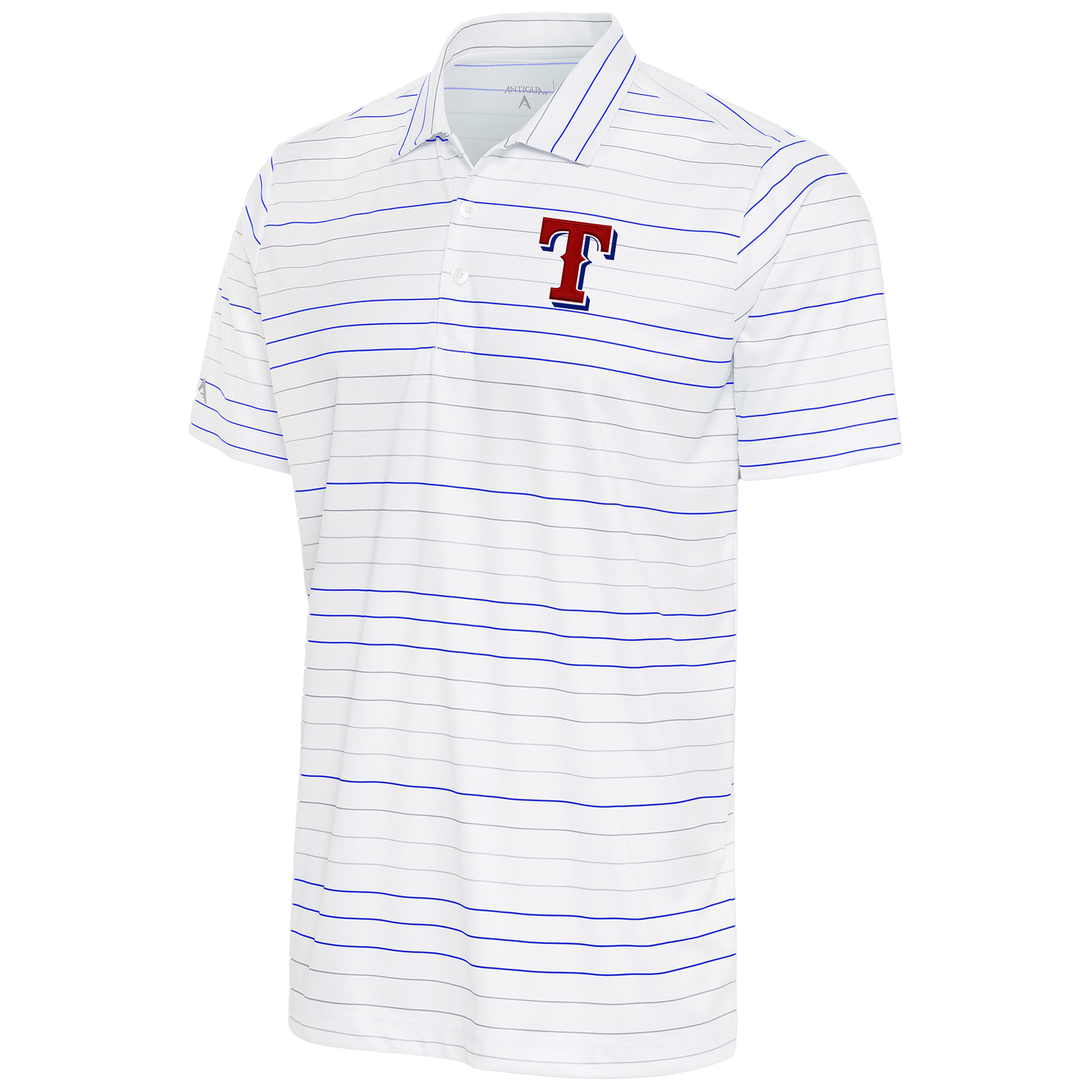 Men's Antigua White/Royal Texas Rangers Ryder Polo