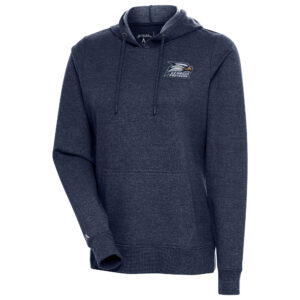 Women's Antigua Heather Navy Georgia Southern Eagles Action Pullover Hoodie