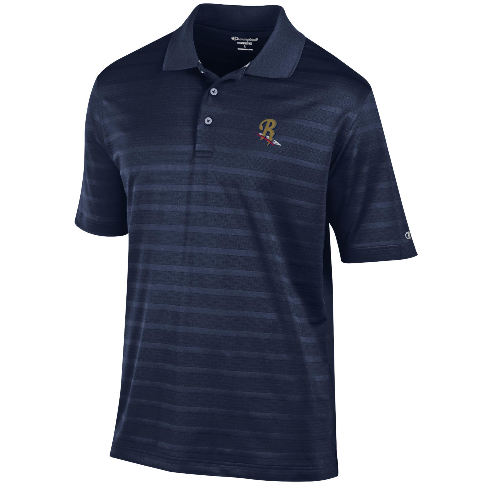 Men's Champion Navy Scranton Wilkes-Barre RailRiders Textured Solid Polo - Image 6