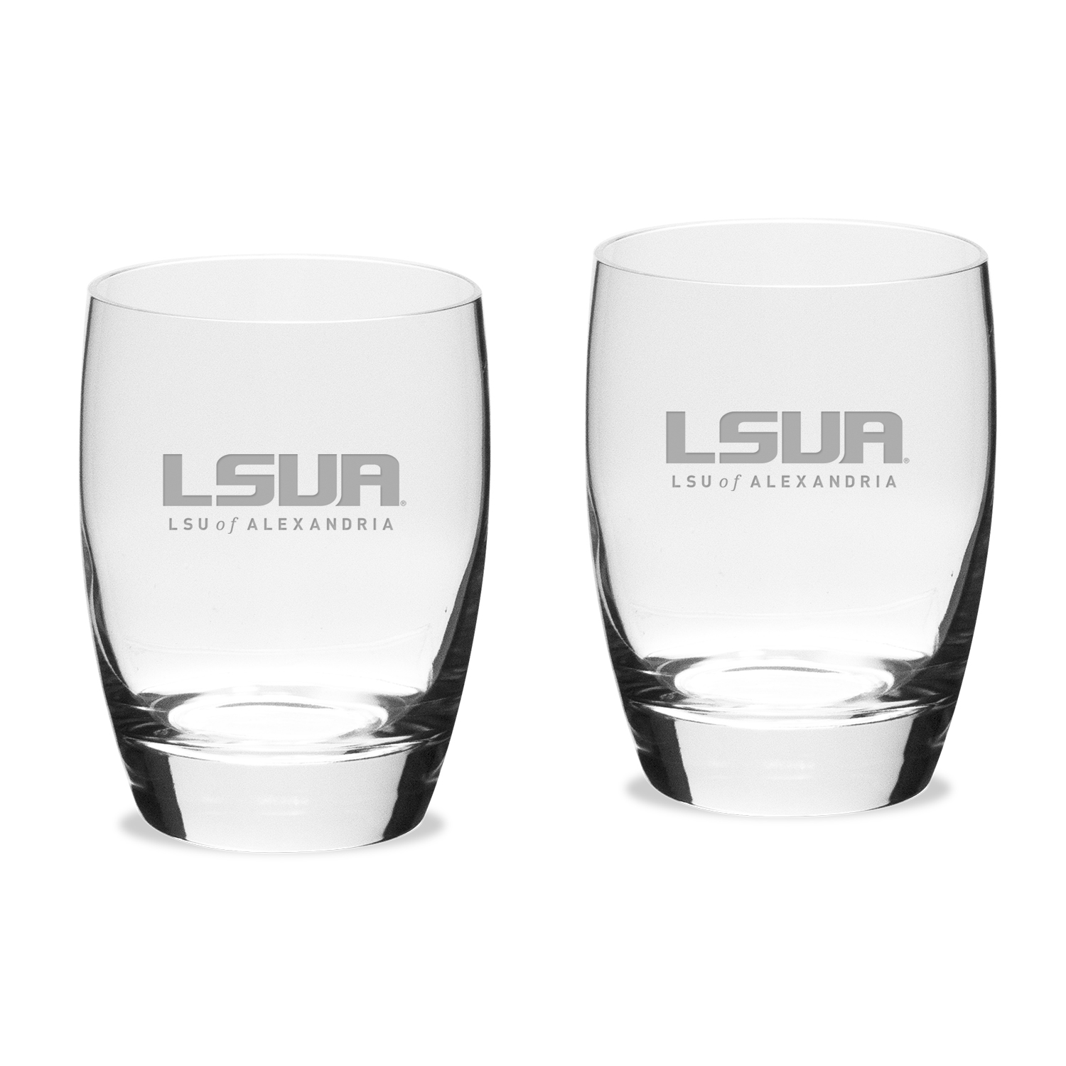 LSUA Generals 15.75oz. Two-Piece Luigi Bormioli Michelangelo Water Glass Set