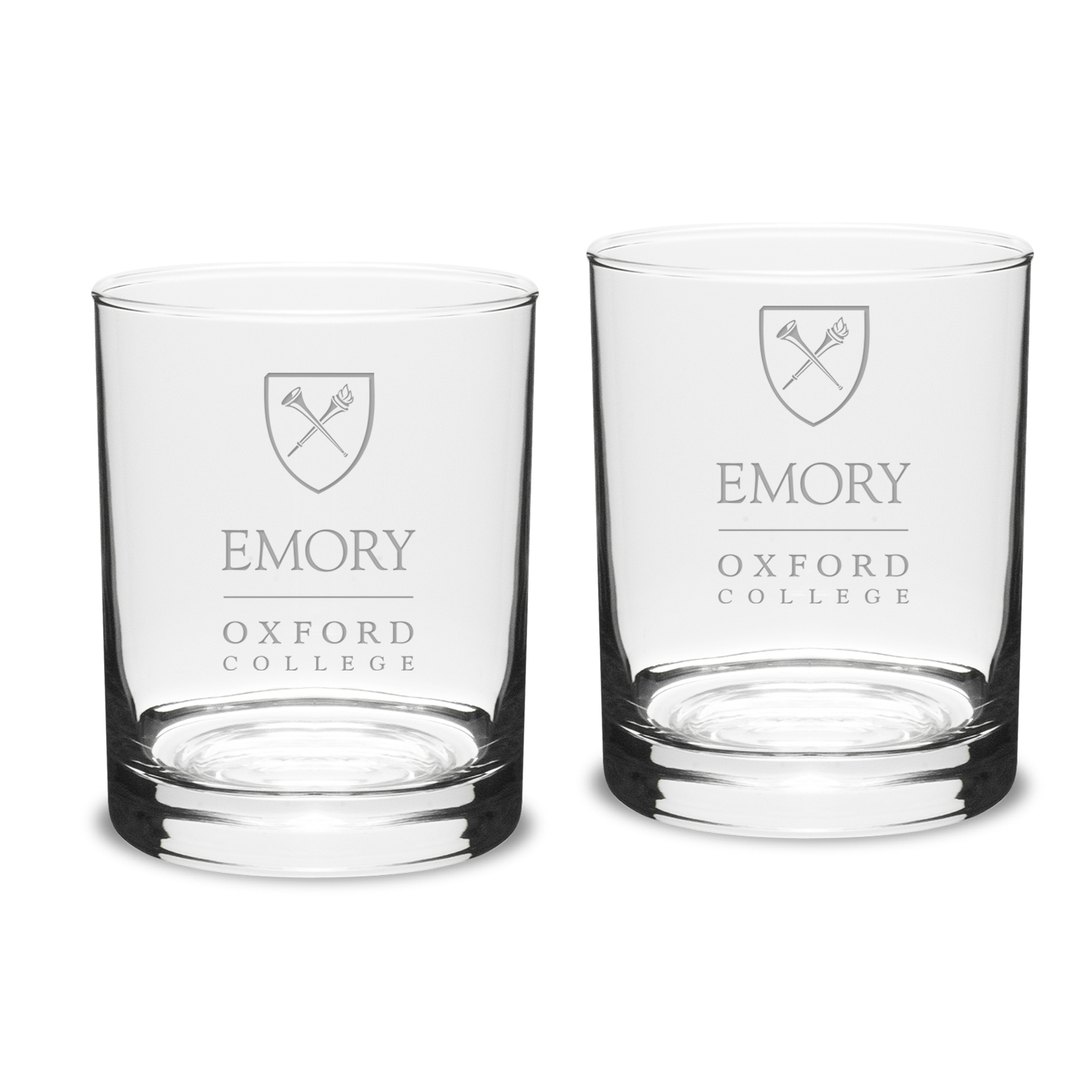 Oxford College Team Design 14oz. Classic Double Old Fashion Glass Set