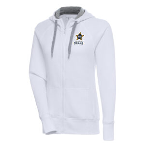 Women's Antigua White Salt Lake City Stars Victory Full-Zip Hoodie
