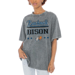 Women's Gameday Couture Gray Bucknell Bison Here To Play Oversized T-Shirt