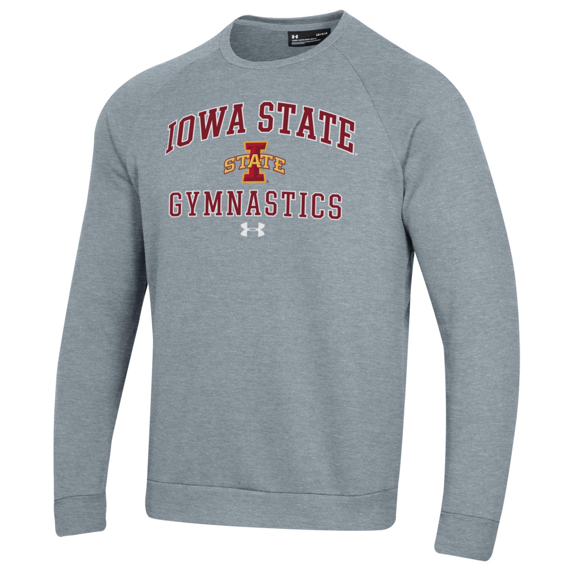 Men's Under Armour Gray Iowa State Cyclones Gymnastics All Day Fleece Pullover Sweatshirt - Image 3