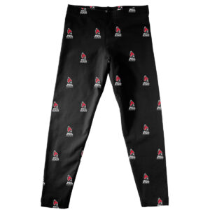 Infant Girls Vive La Fete  Black Ball State Cardinals All Over Print Leggings