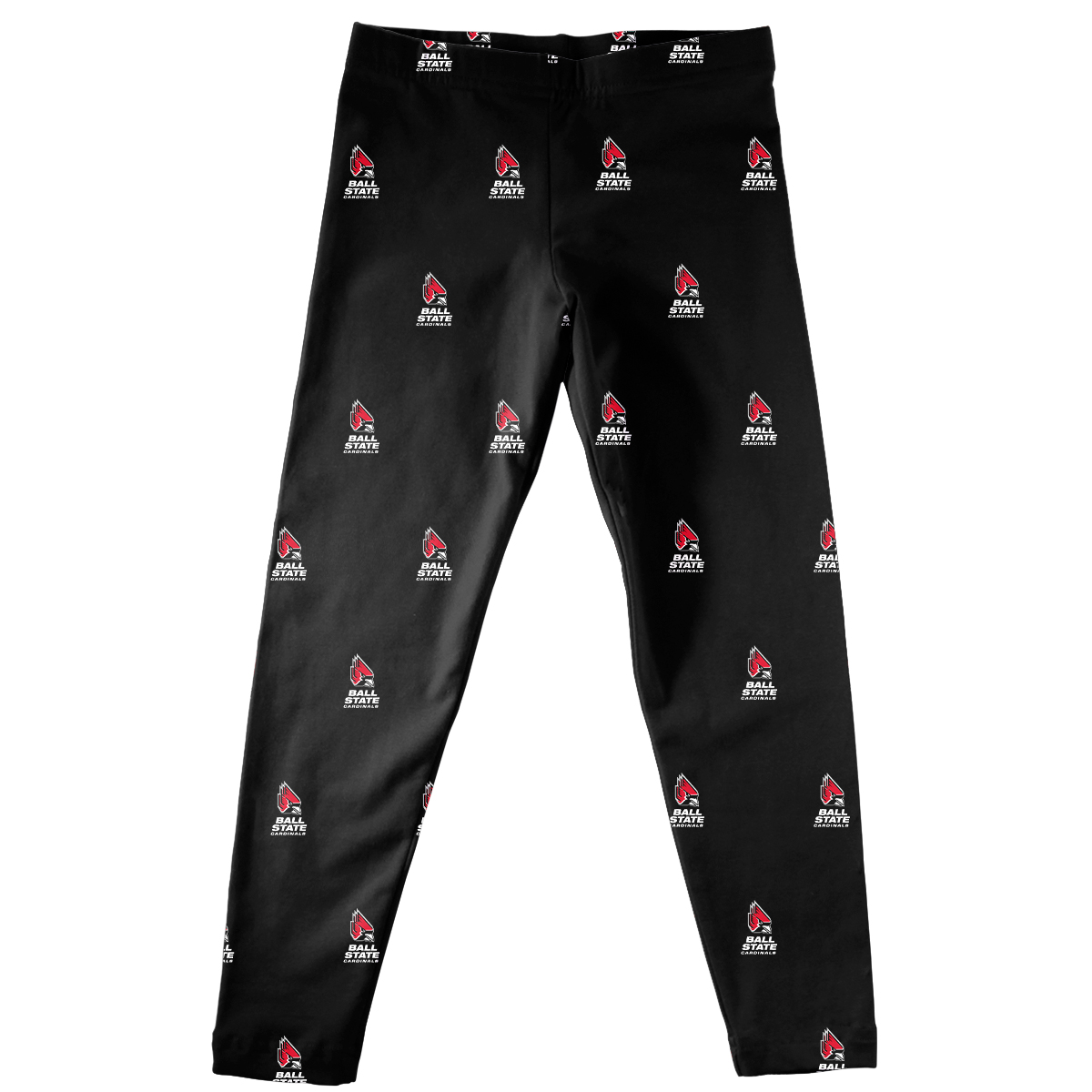 Infant Girls Vive La Fete Black Ball State Cardinals All Over Print Leggings